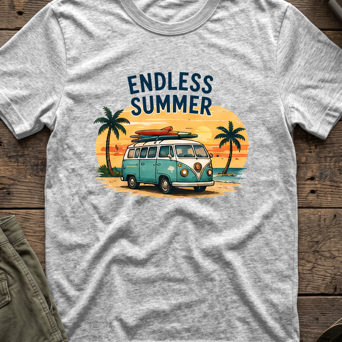 Endless Summer T-Shirt in Sport Grey, front view.