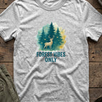 Forest Vibes Only T-Shirt in Sport Grey, front view.