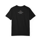 Floral Camera T-shirt in Black, back view with a small upper-back logo.