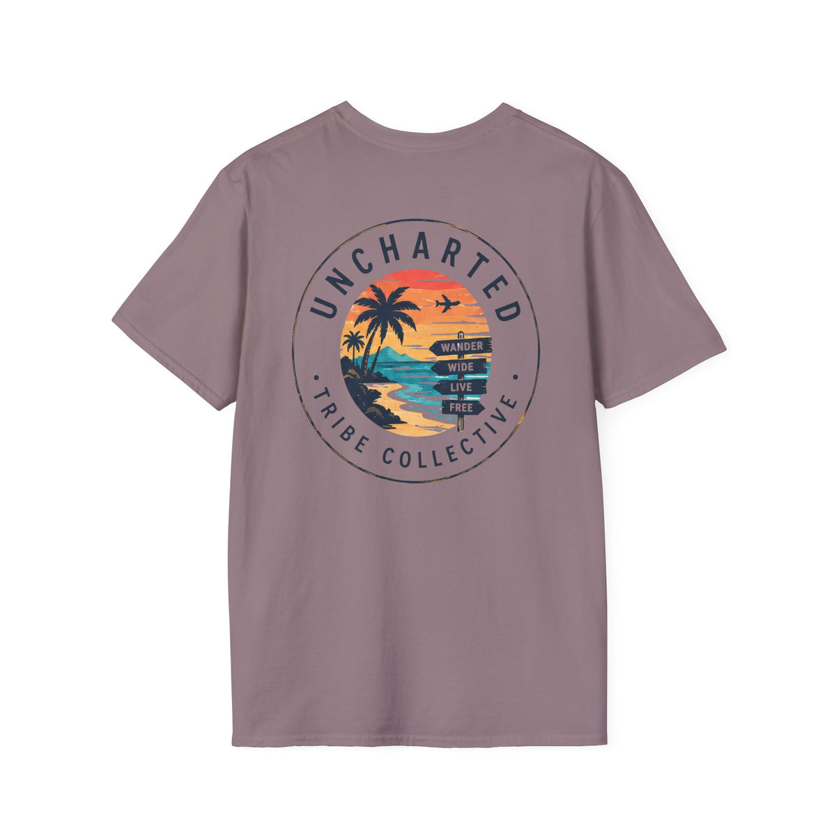 Uncharted Tribe Collective T-Shirt — Shoreline Seal in Paragon, back view.