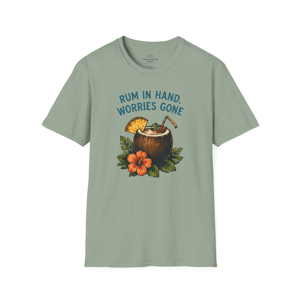 Rum in Hand, Worries Gone T-Shirt