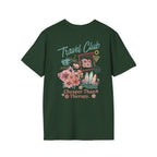 Travel Club T-Shirt in Forest Green, back view.