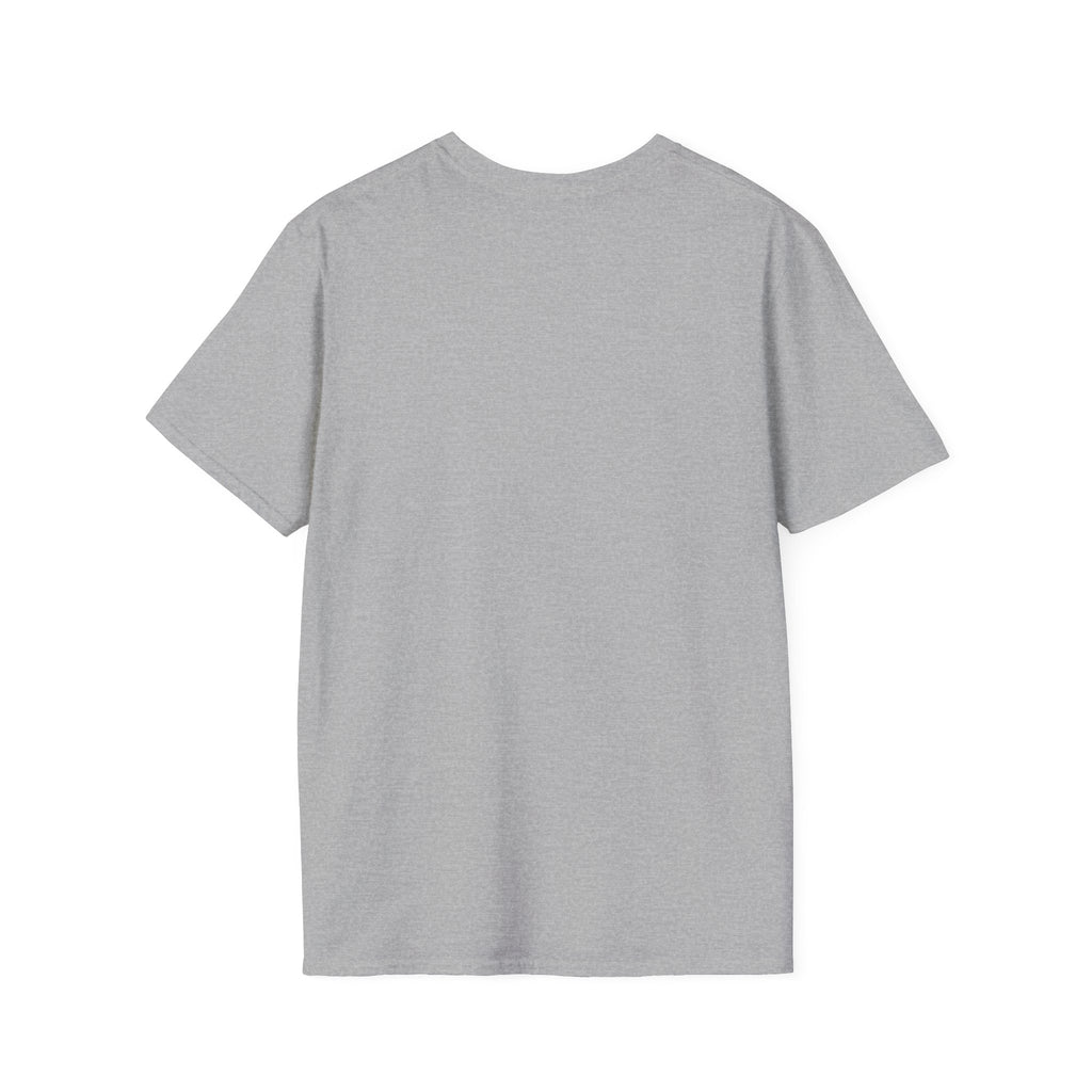 Floral Camper Van 2 T-Shirt in Sport Grey, plain back view.