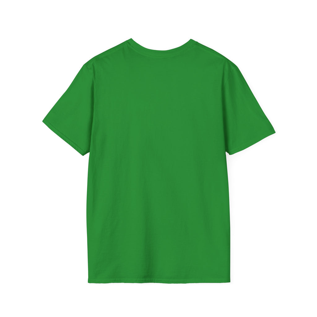 Floral Camper Van 2 T-Shirt in Irish Green, plain back view.