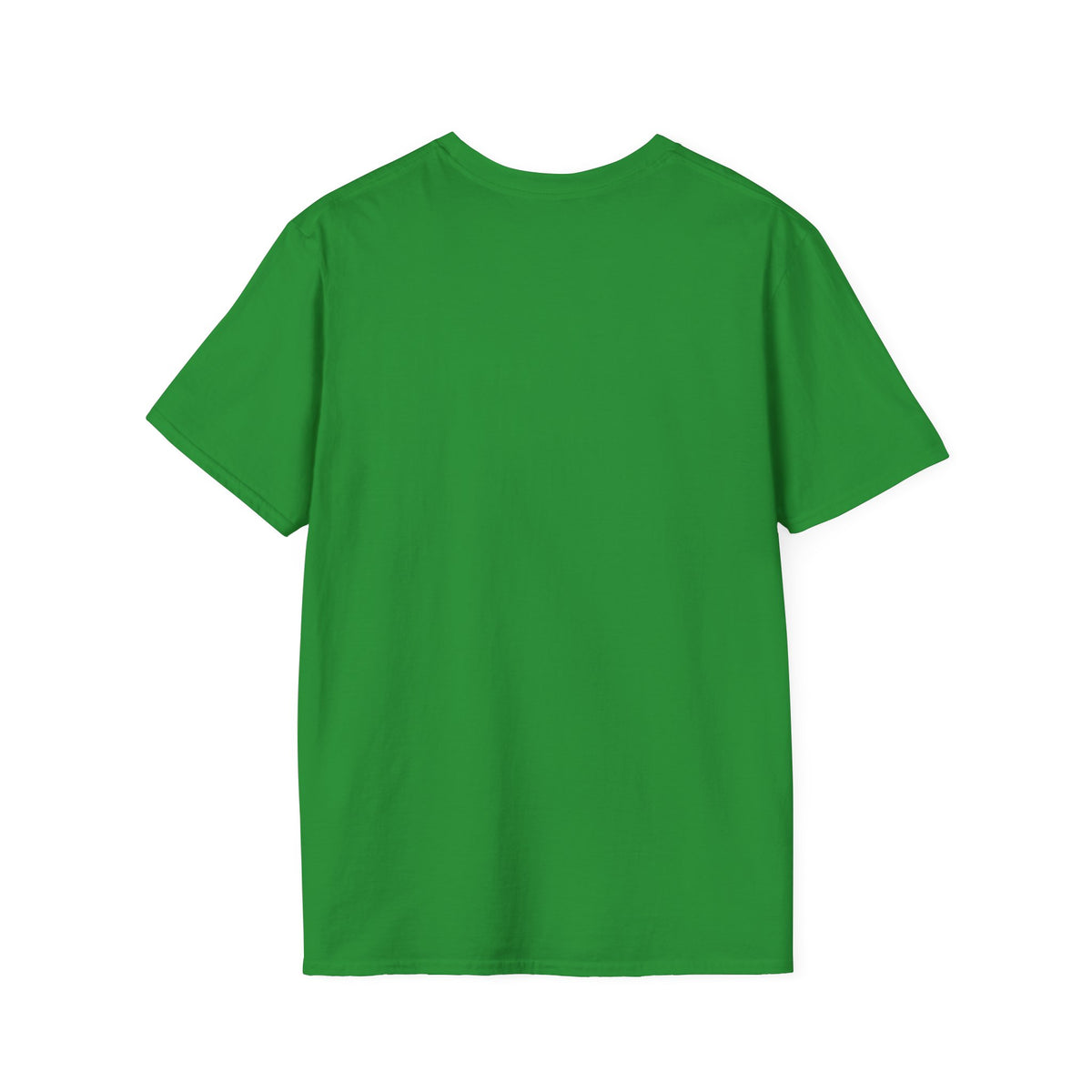 Floral Camper Van 2 T-Shirt in Irish Green, plain back view.