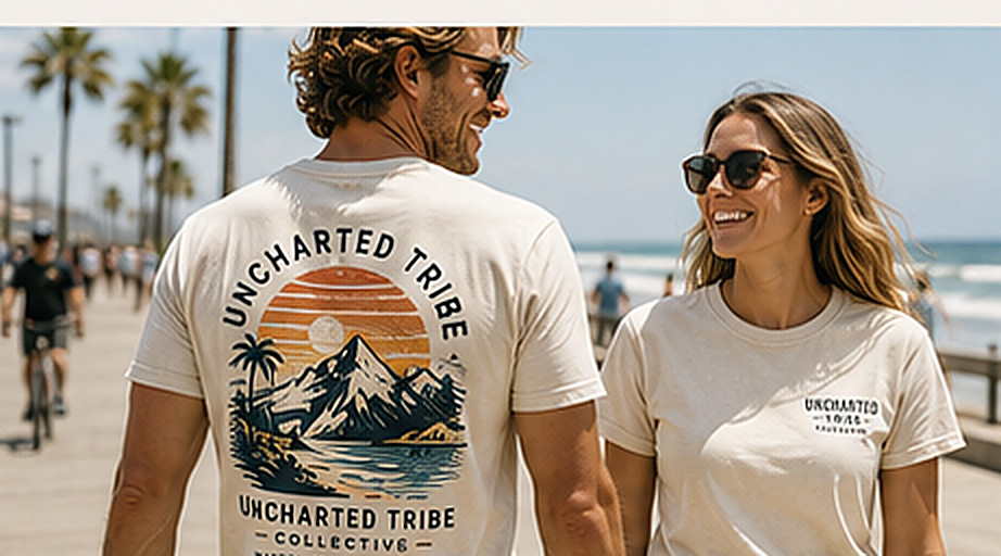 Members on the boardwalk wearing the collections